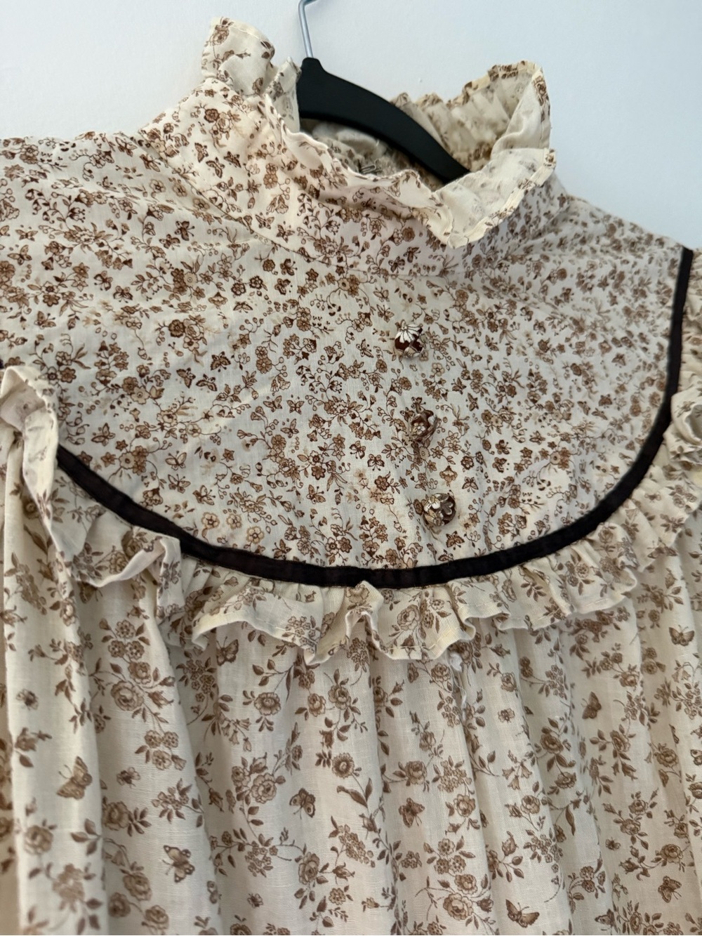 Vintage Cottagecore Floral Prairie Maxi Dress - Picture 6 of 13